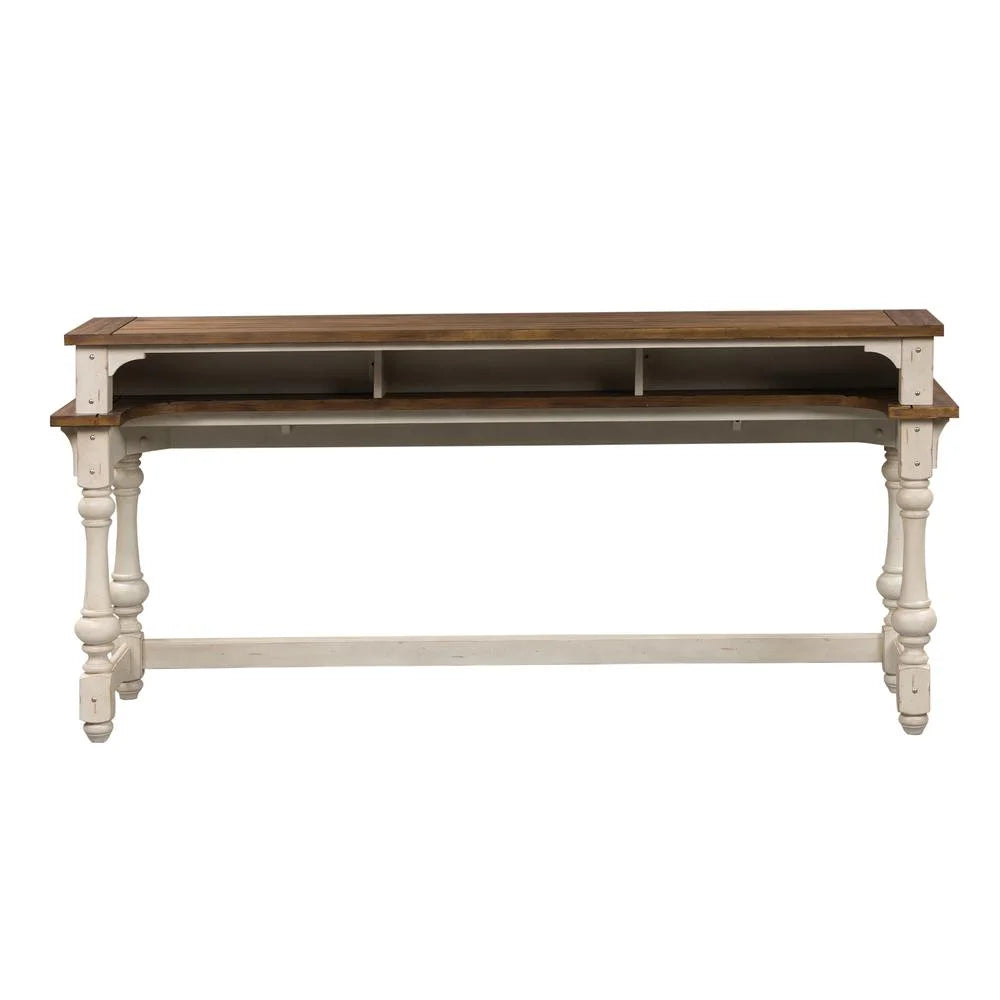 Morgan Creek White Console Bar Table