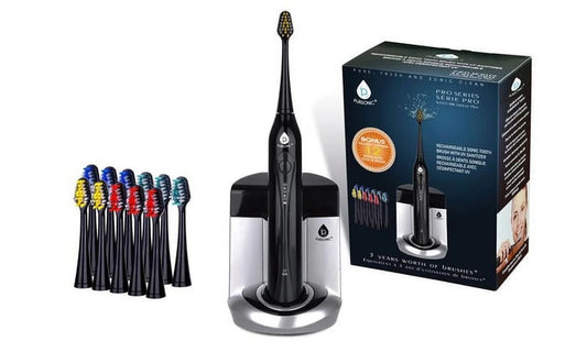 Sonic Movement Rechargeable Electric Toothbrush W/ Bonus 12 Brusheads