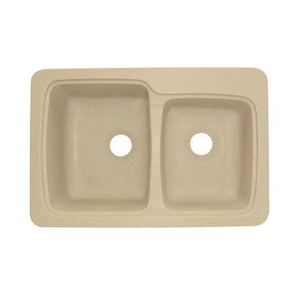 33" X 22" Top Mount Self-Rimming Savannah Kitchen Sink, Available in Various Colors