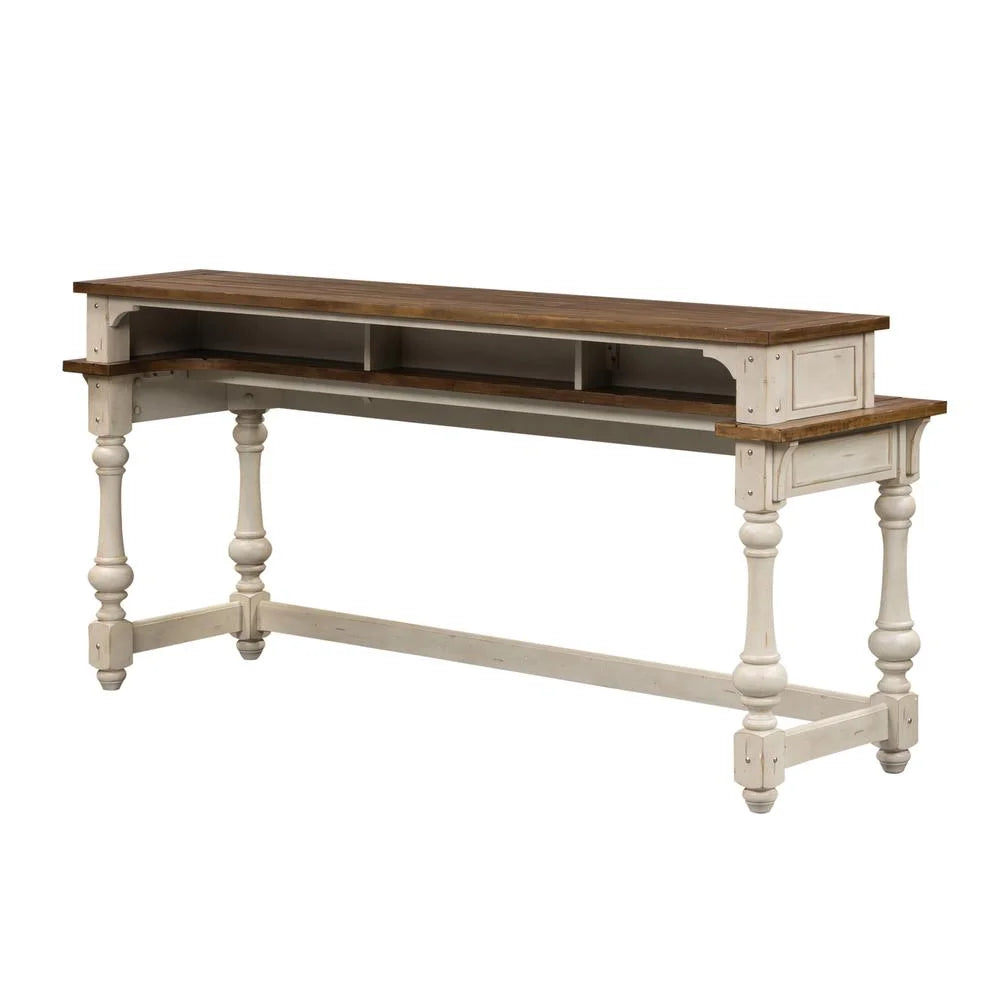 Morgan Creek White Console Bar Table