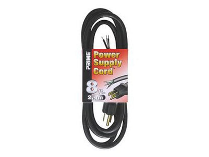 8-Feet 16/3 SJTW Replacement Power Supply Cord, Black