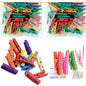 120 Pc Mini Craft Clothespins Wood 1" Small Arts Multi Color Clothes Pins Crafts