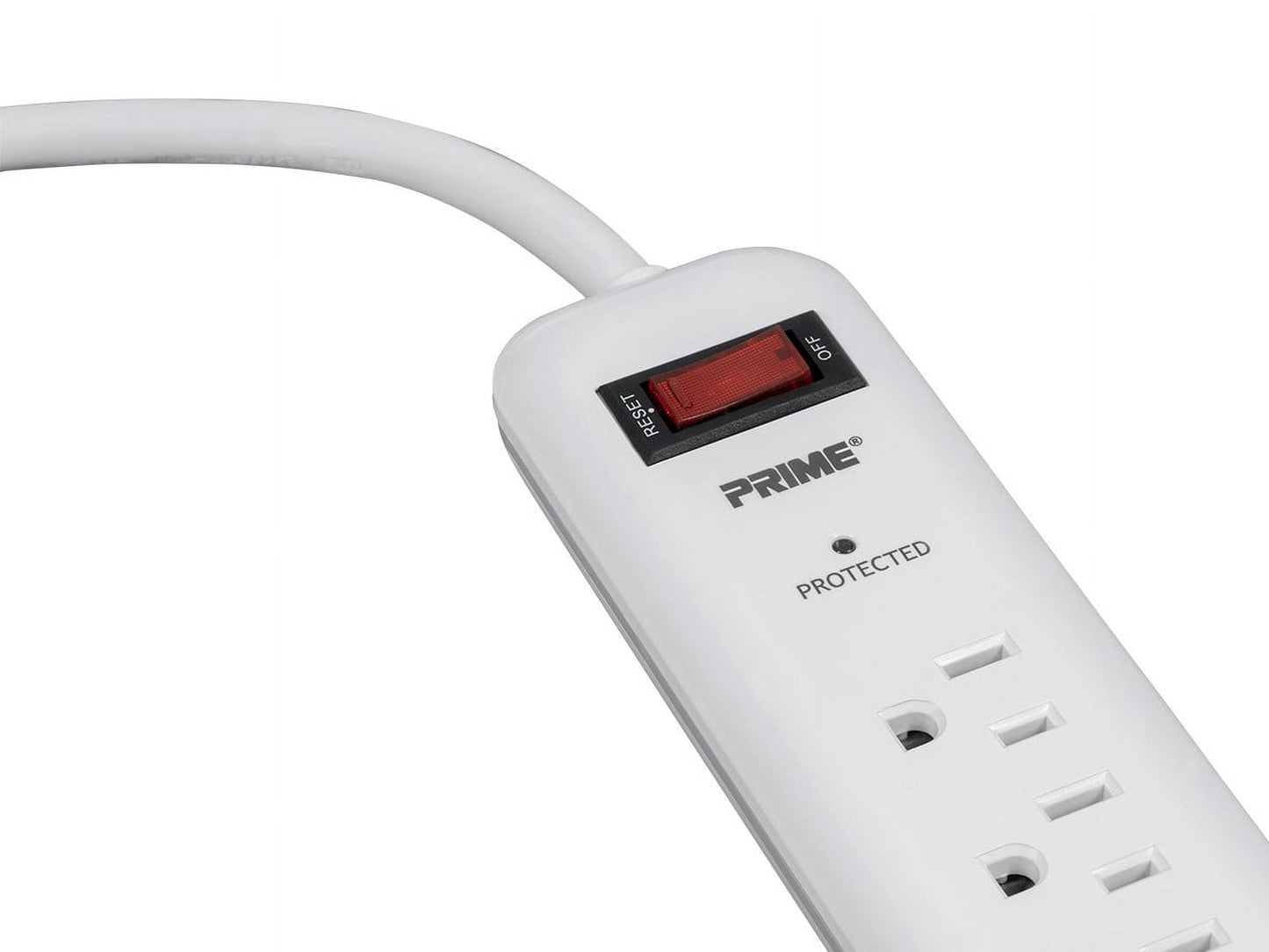 8 Ft. L 6 Outlets Surge Protector White 1000 J